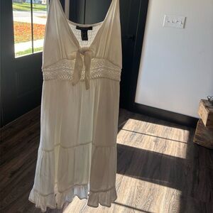 Forever 21 Cream Lace Bohemian Dress
